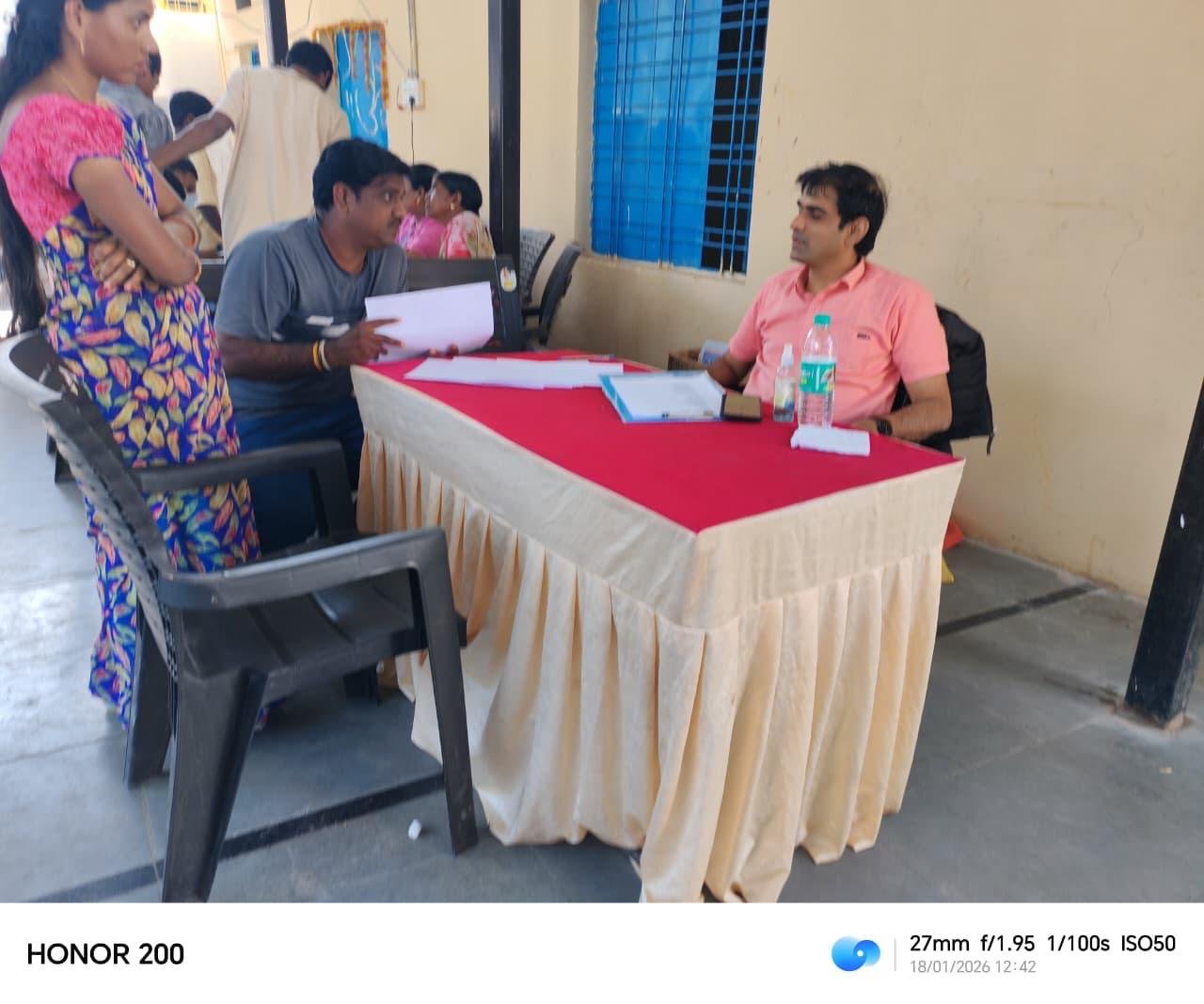 Clinical assessment and primary care consult at Seva Bharathi